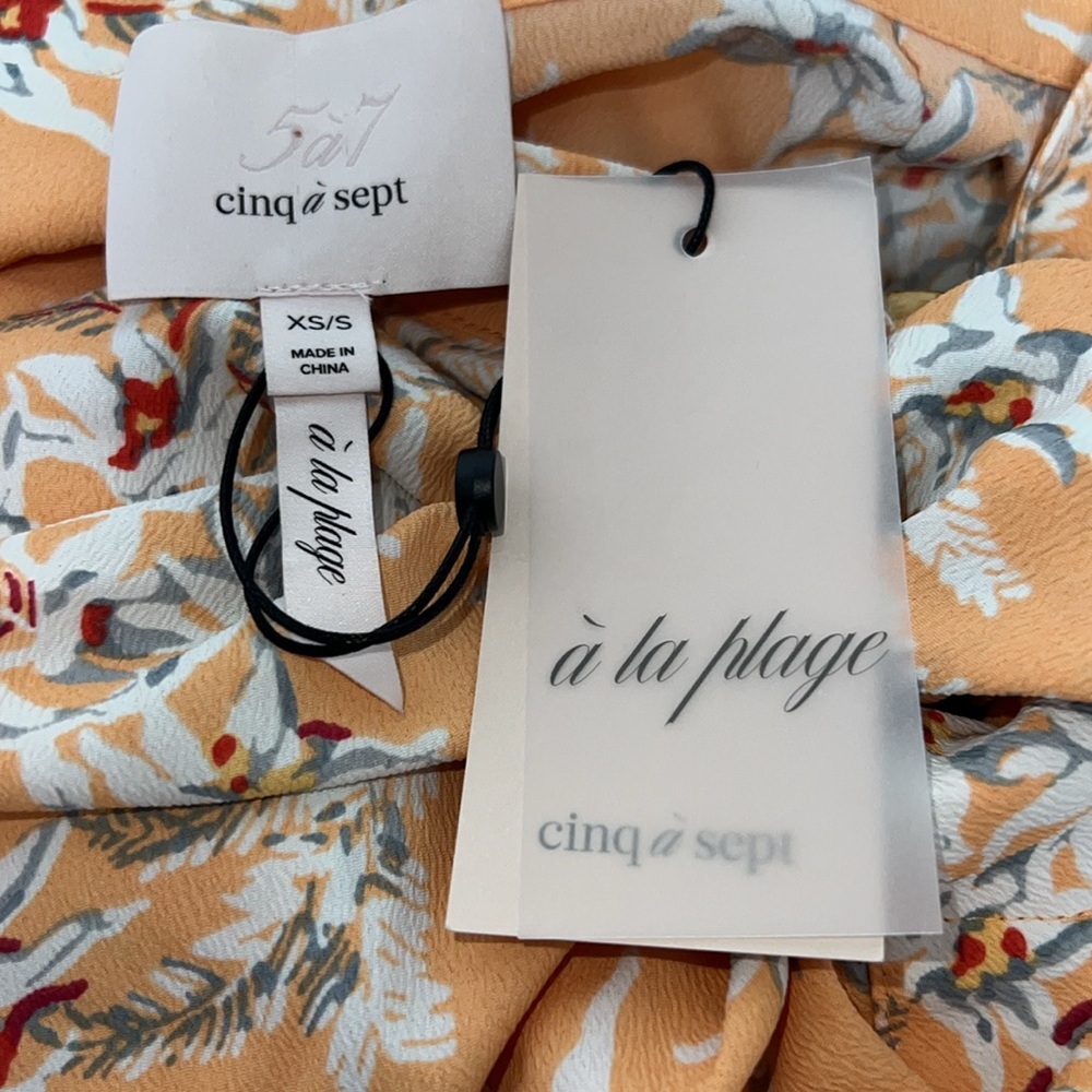 Cinq à Sept Trailing Orchid Greta skirt cover up size XS NWT - Picture 7 of 9